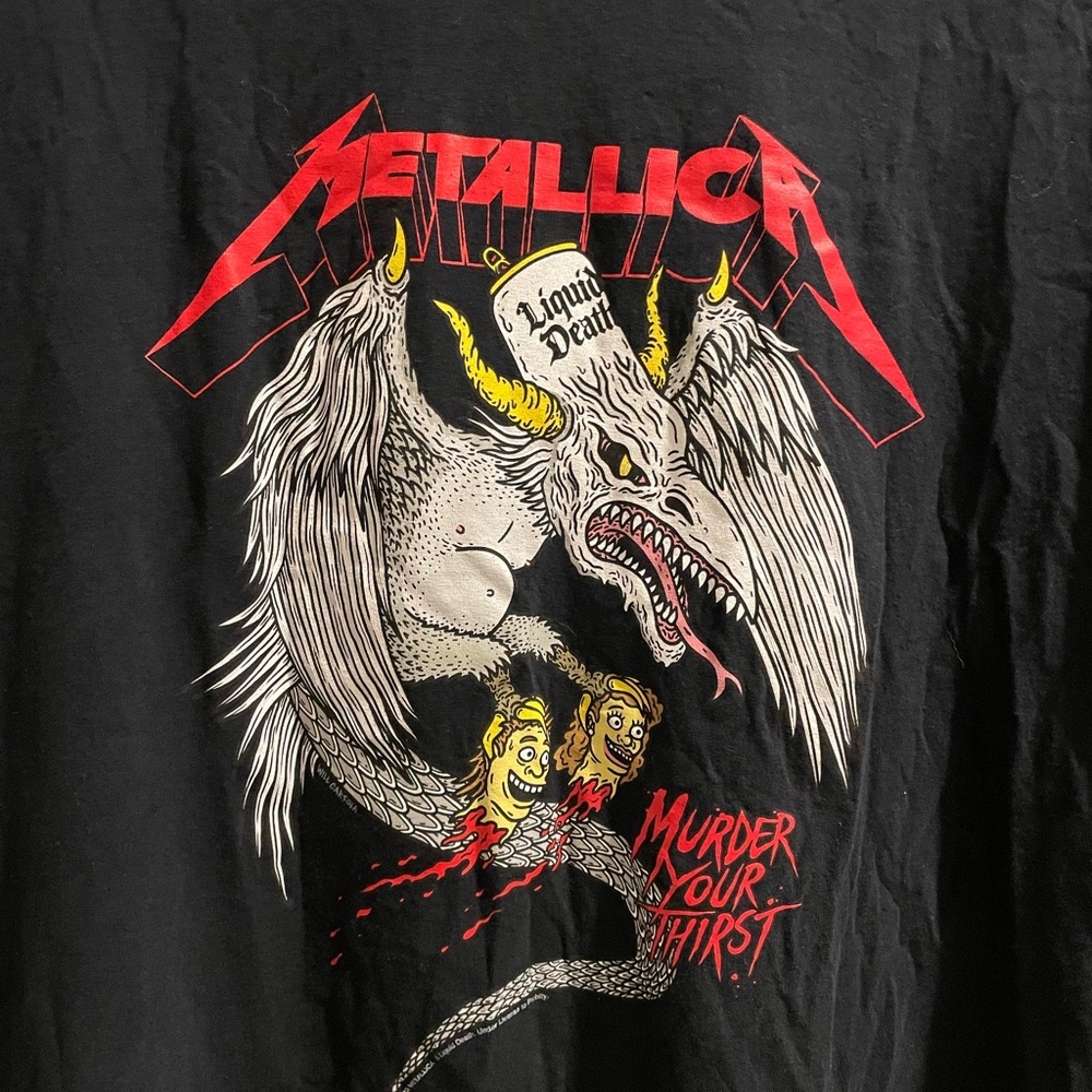 Metallica Liquid Death M72 World Tour Concert tee. Size 4XL. Murder your thirst - Picture 3 of 15